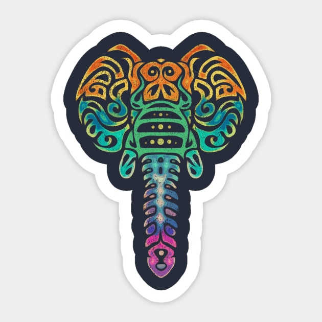 Elephant Sticker by Goldquills